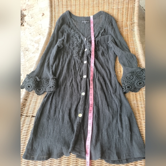 Club Z Collection Black Tunic Vacation Large Dress - Picture 3 of 4